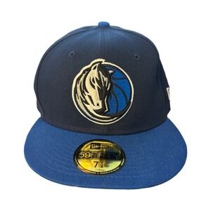 Dallas Mavericks New Era 59FIFTY NBA Basketball Cap, Navy/Blue, sz 7 1/8